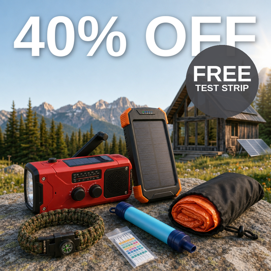Ultimate Bug Out Bag Kit — 40% OFF, FREE test strip